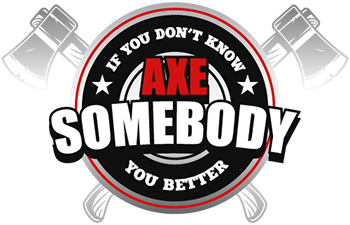 Axe Somebody Logo on black